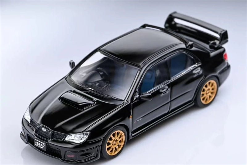 1:64 Subaru Impreza WRX STI 9th Generation Sedan  Black w/ Gold Wheels Furuya DIECAST Model