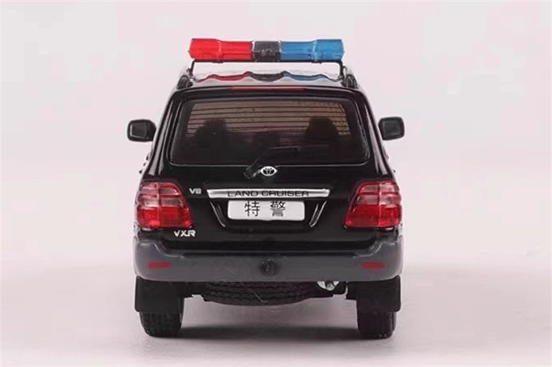 GCD Toyota Land Cruiser LC100 Police Car with 4 accessories LHD 1:64 Truck Pre-built Model view4