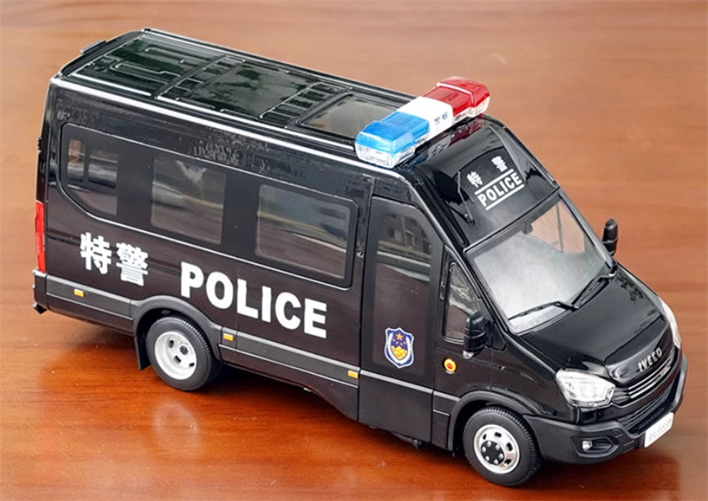 NAVECO Iveco Oushengte police car black 1:24 Car Pre-built Model view3