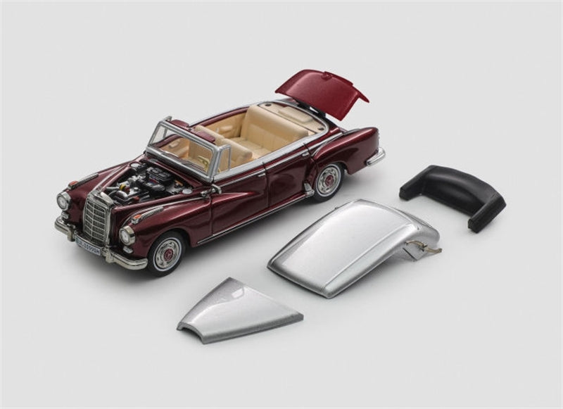 Mortal Model Mercedes Benz TYP 300D Cabriolet W189 Red Silver Double Limited Edition 799PCS ONLY LHD 1:64 car Pre-built Model view3
