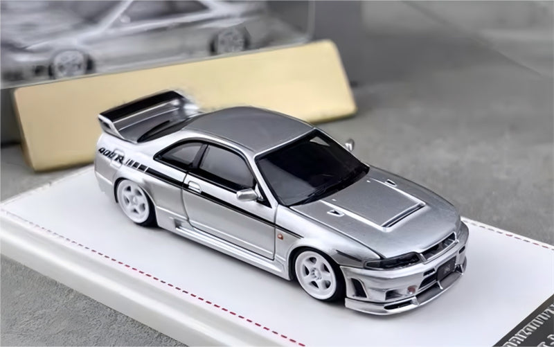Focal Horizon Nissan GT-R R33 400R Silver Limited Edition 999PCS ONLY 1:64 Car Pre-built Model view1