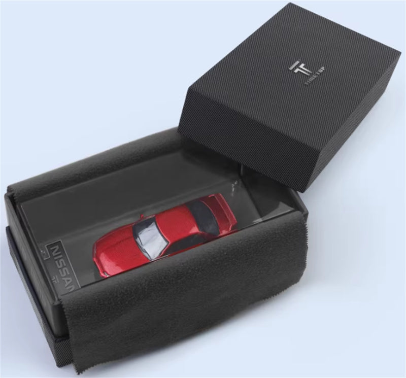 TIME TOP Nissan GTR All Carbon Edition Metal Red - Gift Box Edition Limited Edition 999PCS ONLY 1:64 Car Pre-built Model view3