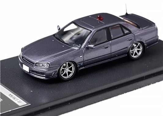 Mortal Nissan GTR ER34 25GT SKYLINE URAS Modified Edition Police car gray Limited Edition 699PCS ONLY 1:64 Car Pre-built Model view1