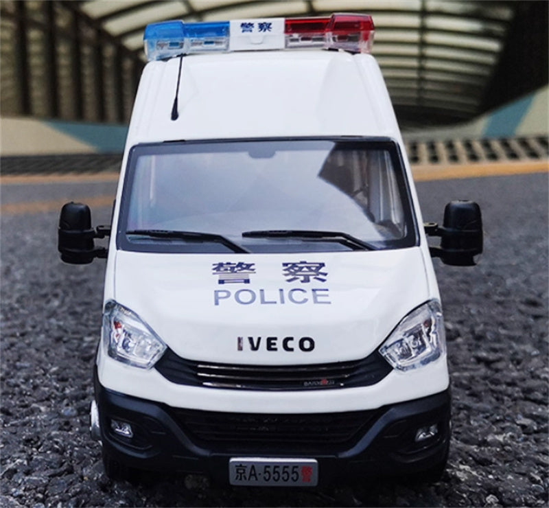 NAVECO Iveco Ousheng Public Security Painting Police Car Edition white 1:24 Car Pre-built Model view8
