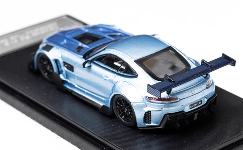 Rhino Model Mercedes-AMG GT-S Carbonerre Wide Bodykit modified big rear wing sports car ice blue Limited Edition 499PCS ONLY 1:64 Car Pre-built Model view2