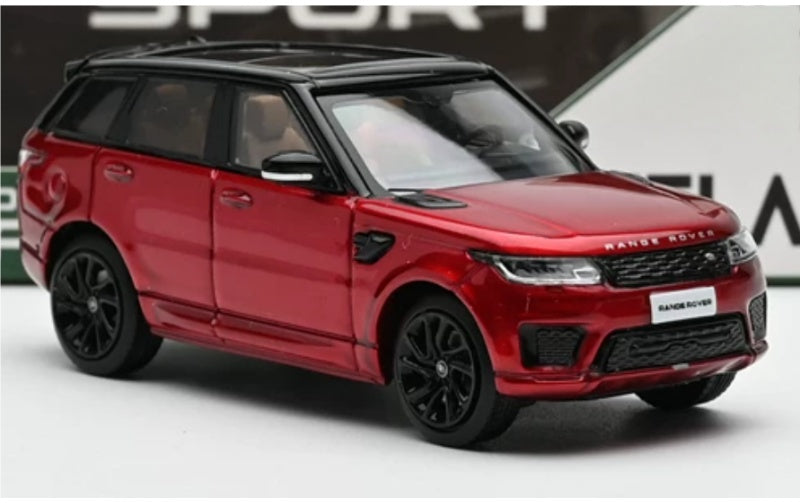 1:64 Land Rover Range Rover Sport 2018 Red Black Wheel Whelart   DIECAST Model