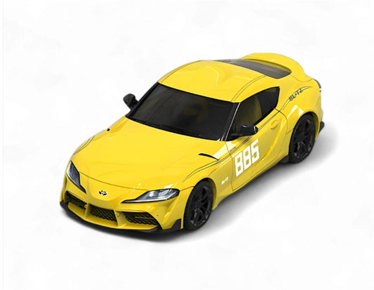 Original Model Toyota Supra A90 BLTZ #885 Yellow 1:64 car Pre-built Model view1