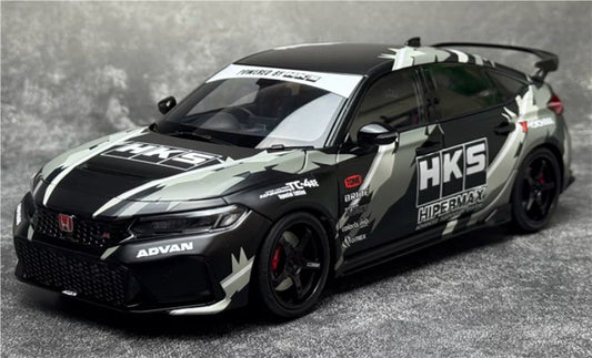 1:18 Honda Civic Type R FL5  Matte Black HKS MOTORHELIX Limited Edition 499PCS ONLY DIECAST Model