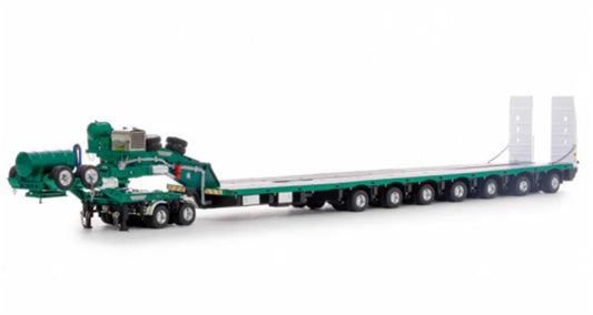 Drake  7x8 Steerable Trailer Metallic Green 1:50 Truck Pre-built Model