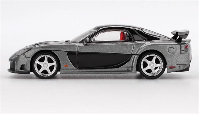 MINIGT Mazda RX-7 VeilSide Fortune grey carton packaging 1:64 Car Pre-built Model view3