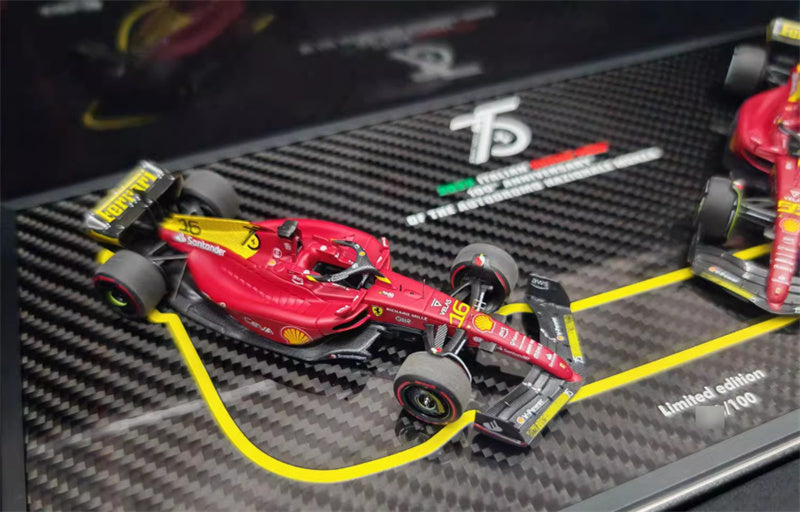 BBR MODELS Ferrari F1-75 G.P.Monza 2022-set of two C.Leclerc-C.Sainz 1:43 Model view5
