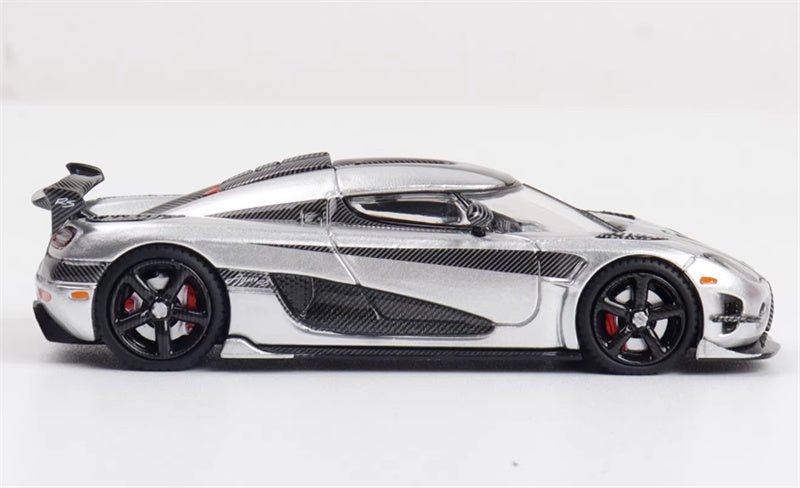 SmallcarsART Koenigsegg Agera RS Supercar silver 1:64 Car Pre-built Model view4