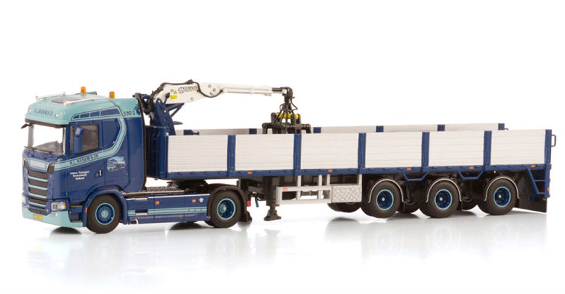 WSI  SCANIA S NORMAL CS20N 4X2 BRICK TRAILER - 3 AXLE A.C. Baauw 1:50 Truck Pre-built Model