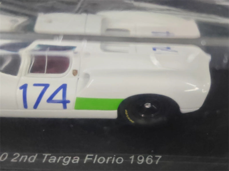 Spark Porsche 910 2nd #174 Targa Florio 1967 WHITE GREEN 1:43 Car Pre-built Model view7