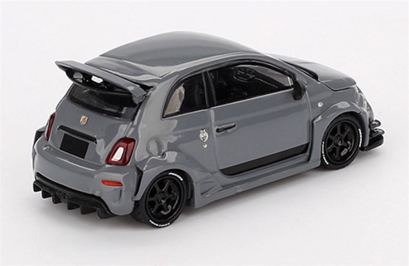 MINIGT Fiat Abarth 595 LB-WORKS x Abas Works Grey 1:64 Car Pre-built Model view4