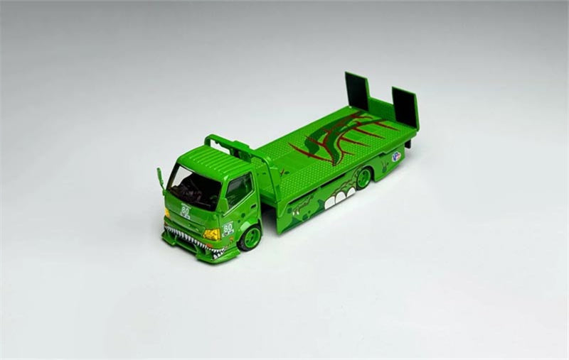 1:64 Hino H300 dinosaur Painting Green TOP LUX DIECAST Model