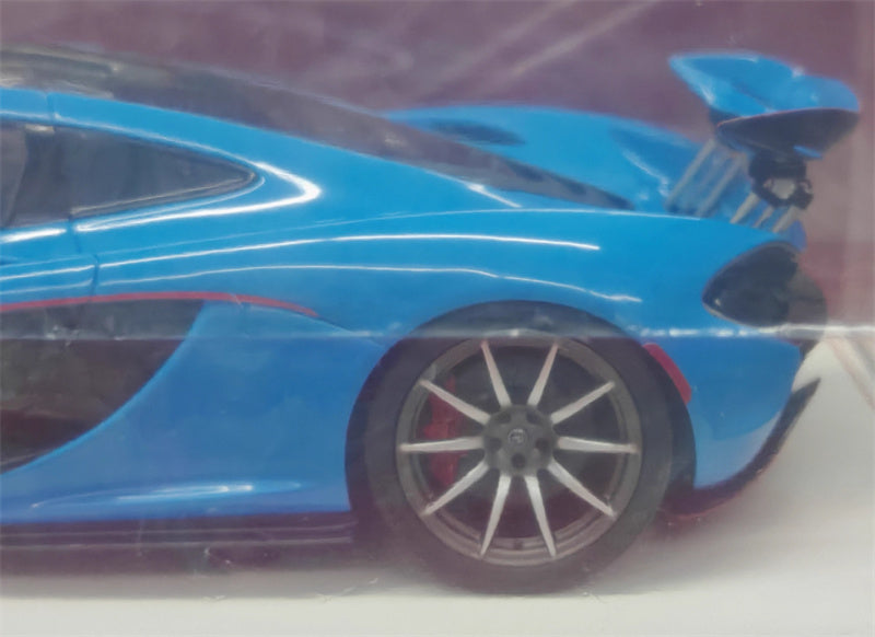Dino Model McLaren p1 Blue Supercar White base 1:18 Car Pre-built Model view5