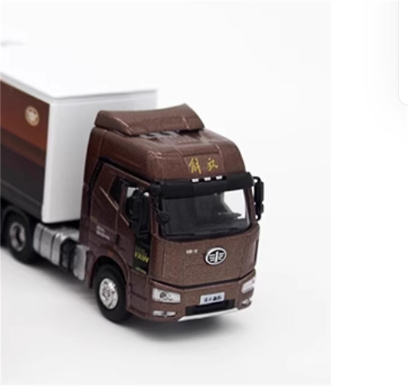 FAW Jiefang J6 container truck Coffee Gold 1:64 Truck Pre-built Model