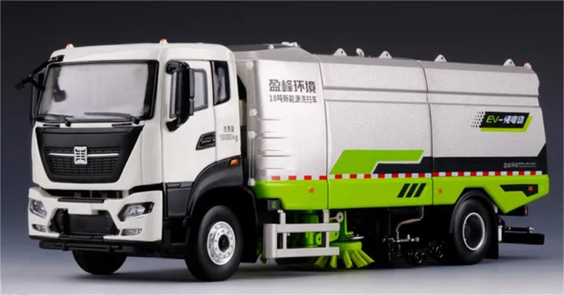 INE ENVIRO New energy 18 ton washing and sweeping vehicle Sand ash 1:35 Truck Pre-built Model
