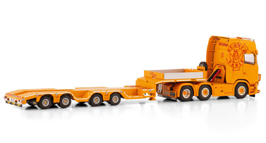 WSI SCANIA S HIGHLINE CS20H 6X2 TWINSTEER BROSHUIS WHEEL WELL SEMI LOWLOADER - 4 AXLE Einhaus 1:50 Model