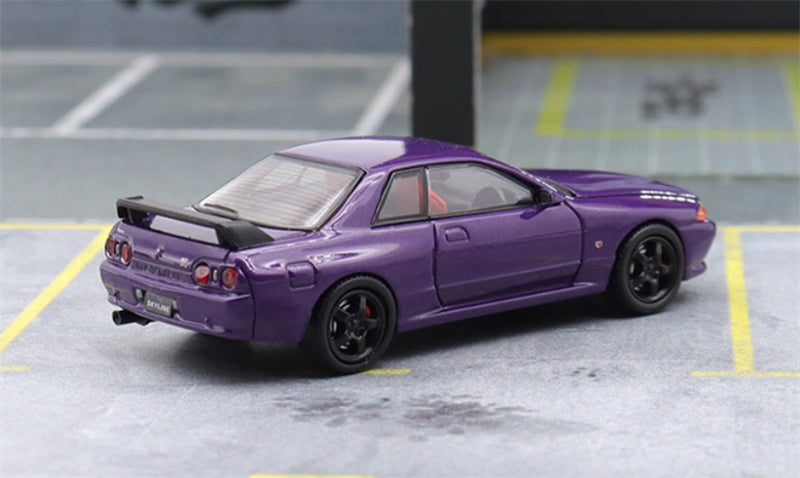 TIMEMICRO Nissan GTR R32 Metal Purple Limited Edition 999PCS ONLY 1:64 Car Pre-built Model view5