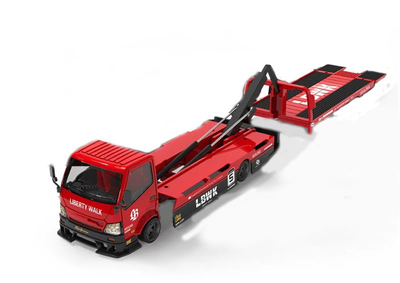 1:64 Hino H300 Liberty Walk Black/Red #5 TOP LUX DIECAST Model
