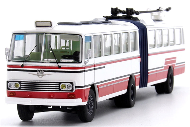 AUTO-GLIMPSE Shanghai Bus SK561G articulated trolley bus red 1:64 Bus Pre-built Model view5