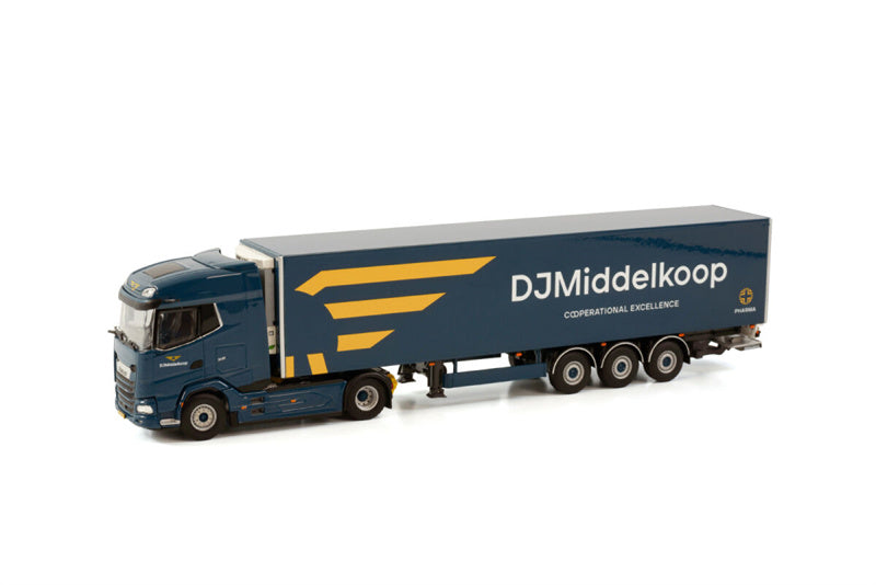 WSI DAF XG 4X2 REEFER TRAILER - 3 AXLE D.J. MIDDELKOOP 1:50 Truck Pre-built Model