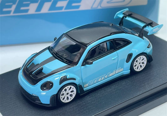 1:64 Porsche 911 992 GT3 Sky Blue Beetle RS TimeMicro x PSC DESIGN Limited Edition DIECAST Civil Car Model