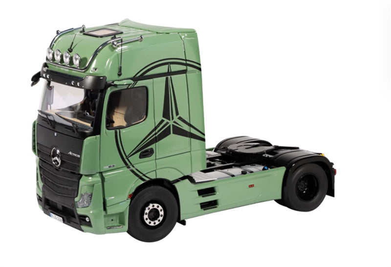 NZG Mercedes Benz Actros Lohr Green Benz logo + double-layer trailer KIT 1:18 DIECAST Truck Lorry