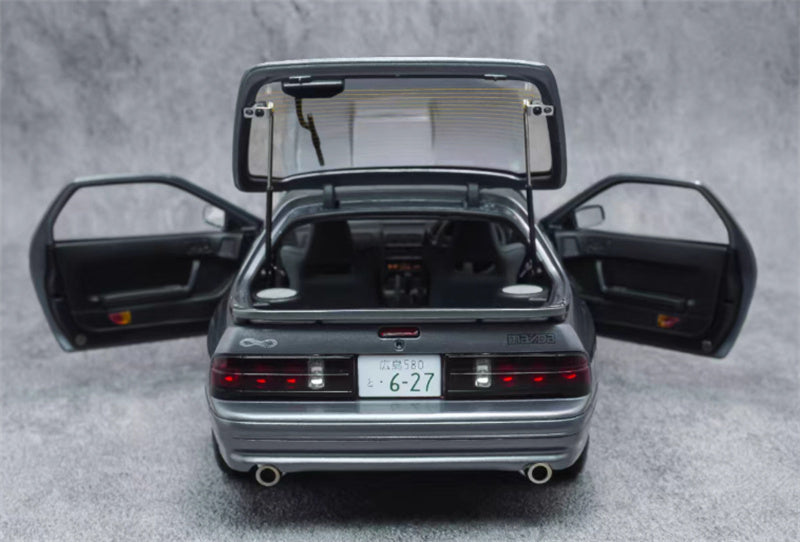 WHELART Mazda Savanna RX-7 FC3S Unlimited Edition Metallic Gray Limited Edition 1:18 Car Pre-built Model view10