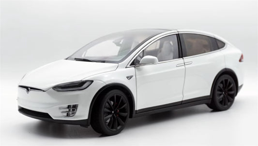 TESLA MODEL X pure electric SUV Pearlescent white 1:18 Car Pre-built Model