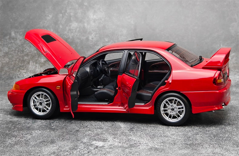 MOTORHELIX Mitsubishi Lancer Evolution IV Parma Red Limited Edition 499PCS ONLY 1:18 Car Pre-built Model view11