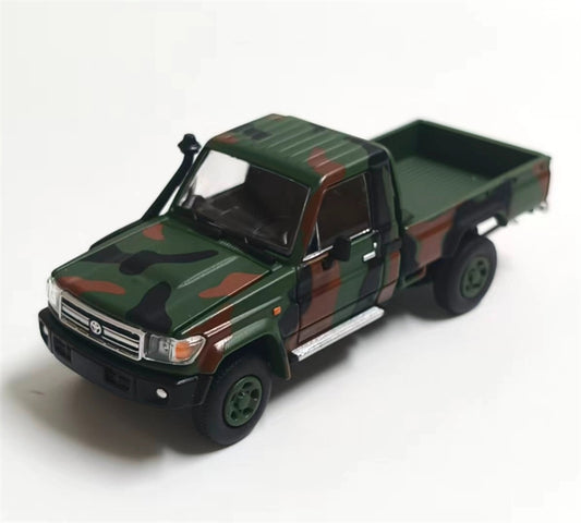 RHINO MODEL Toyota Land Cruiser LC79 military green Pickup Truck 1:64 Truck Pre-built Model view1