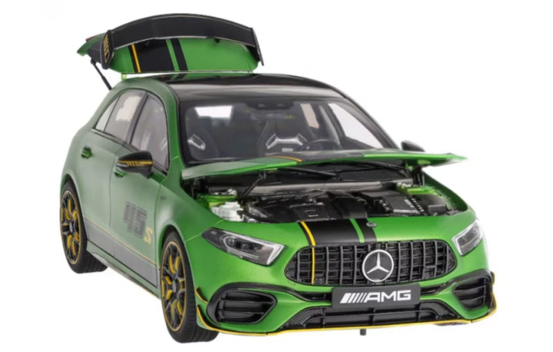 1:18 Mercedes-Benz AMG A45 S NZG Livery Edition Green Diecast Model view4