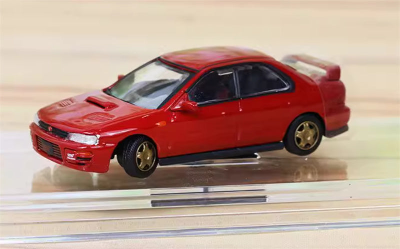 BM Creations SUBARU 1994 Impreza WRX STi RIGHT HAND DRIVE Red 1:64 Car Pre-built Model