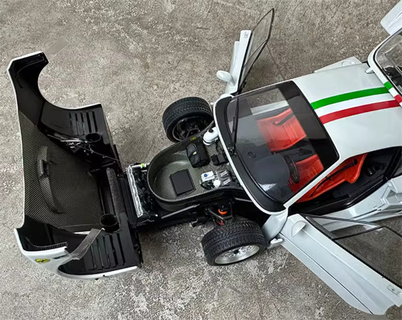 KYOSHO Ferrari F40 Fully open sports car Italian striped white 1:18 Car Pre-a Model