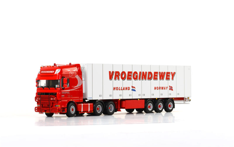 WSI DAF XF 105 SSC 6x2 koeloplegger carrier 3 As star Vroegindewey 1:50 Truck Pre-built Model