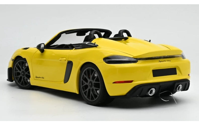 1:18 Porsche 718 Spyder RS Yellow MINICHAMPS Convertible DIECAST Car Model