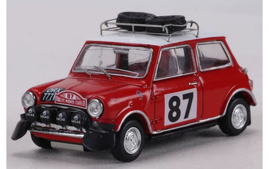 1:64 Mini Cooper S RALLYE MONTE-CARLO 1968 Red GCD #87 RHD DIECAST Model