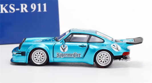 SW Porsche Carrera 911 KS-R modified Wild Ice Blue Limited Edition 999PCS ONLY 1:64 car Pre-built Model view2