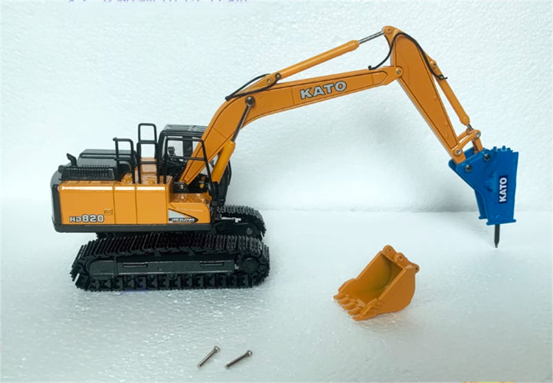 KATO HD820-7 excavator w/ breaker hammer 1:50 Truck Pre-built Model