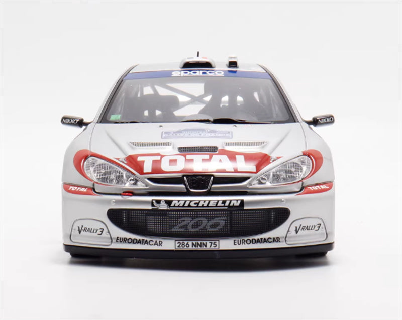 1:18 PEUGEOT 206 WRC PANIZZI TDC Rally 2002 silver gray  OTTO Limited Edition 2000PCS ONLY Resin Car Model