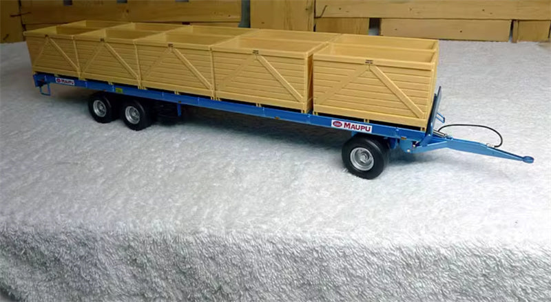 REPLICAGRI MAUPU PLATEAU agricultural large blue trailer 1:32 Truck Pre-built Model