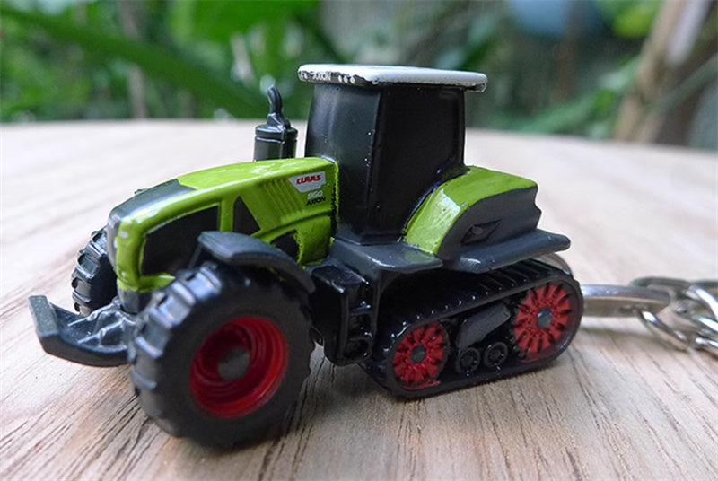 Universal Hobbies Claas Axion 960 tracked tractor keychain Green  Keychain Pre-built Model