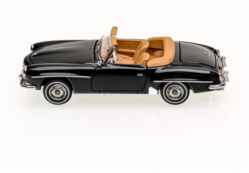GFCC Mercedes Benz 190SL Convertible Luxury Classic Black 1957 Soft top 1:64 car Pre-built Model view3