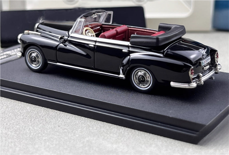 SEEKER Mercedes Benz 300D Adenauer W189 1959 convertible Soft top Black 1:64 Car Pre-built Model view5