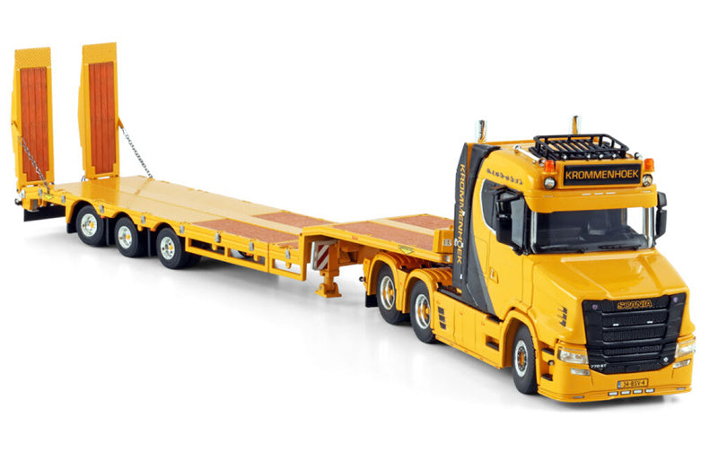 WSI VLASTUIN TORPEDO 6X2 TAG AXLE SEMI LOW LOADER - 3 AXLE Krommenhoek 1:50 Model