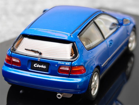 LCD-MODELS Honda Civic SiR II EG6 Fully open blue Beige Interior 1:43 Car Model view2