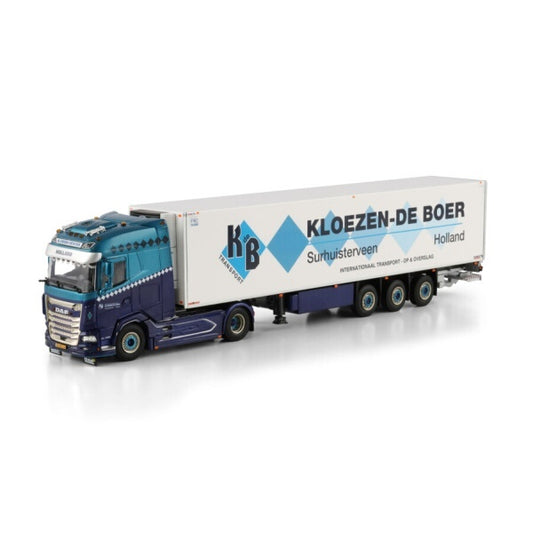 1:50 DAF KLOEZEN-DE BOER XG 4X2 REEFER TRAILER 3 AXLE WSI   Diecast Model